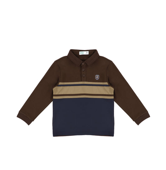 COLOR BLOCK STRIPE POLO