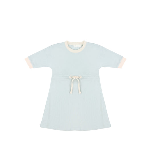 3/4 SLEEVES CONTRAST TRIM DRESS