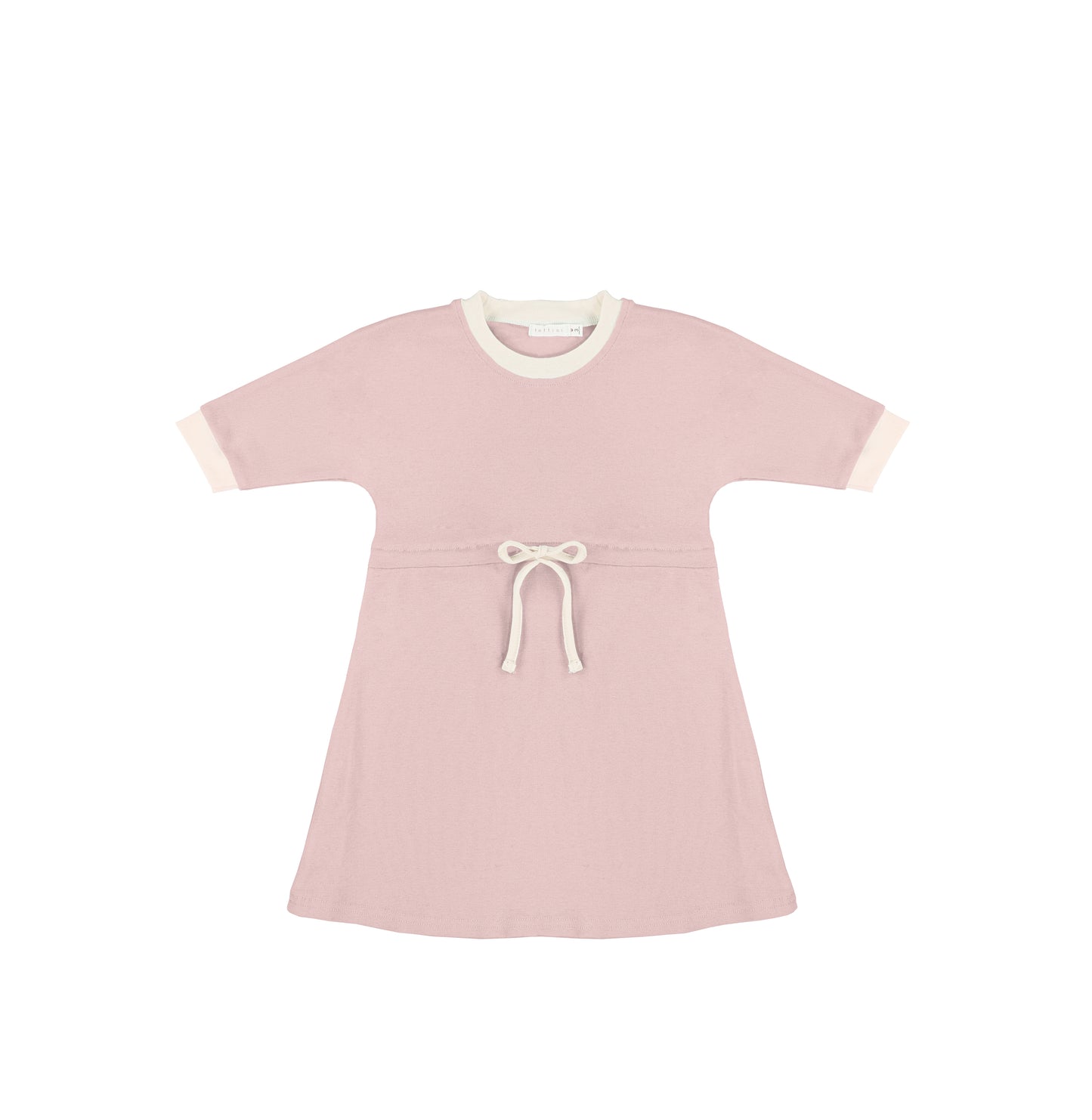 3/4 SLEEVES CONTRAST TRIM DRESS