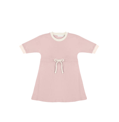 3/4 SLEEVES CONTRAST TRIM DRESS