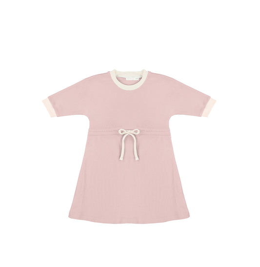 3/4 SLEEVES CONTRAST TRIM DRESS