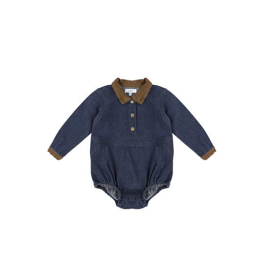 CORDUROY COLLAR ROMPER