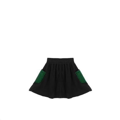 CORDUROY COLORBLOCK POCKET SKIRT