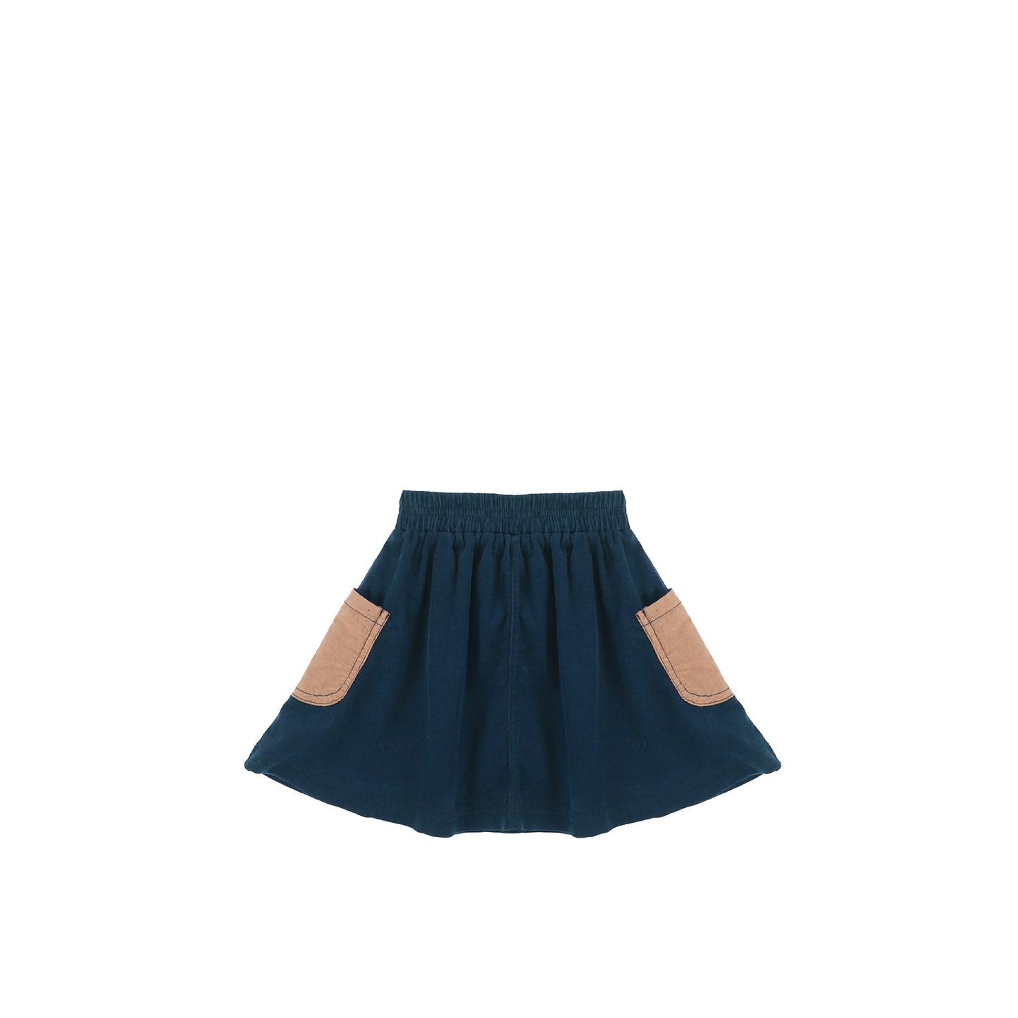 CORDUROY COLORBLOCK POCKET SKIRT