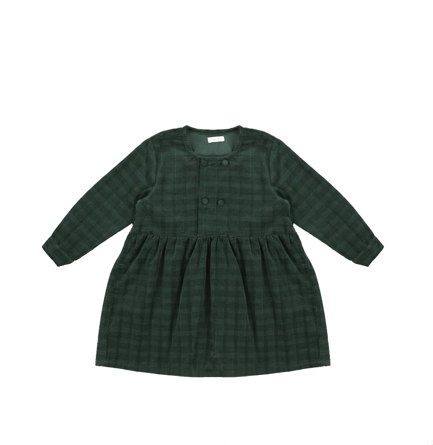 CORDUROY PLAID DRESS