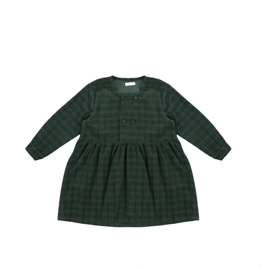 CORDUROY PLAID DRESS