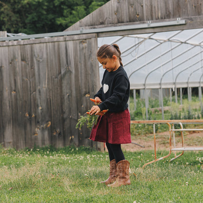 CORDUROY PLEATED SKIRT