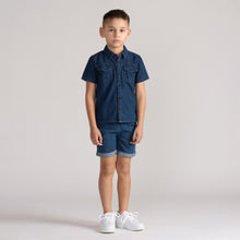 Load image into Gallery viewer, DENIM STITCHED SHORTS