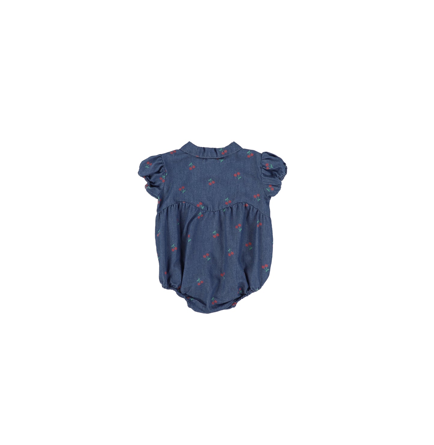 DENIM CHERRY ROMPER