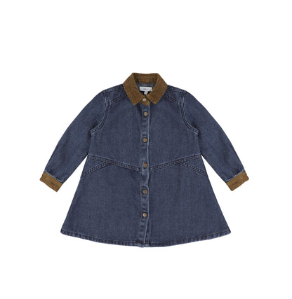 CORDUROY COLLAR DRESS
