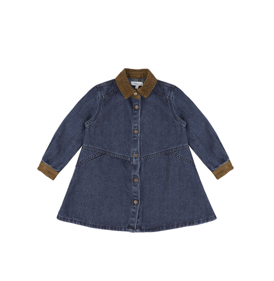 CORDUROY COLLAR DRESS