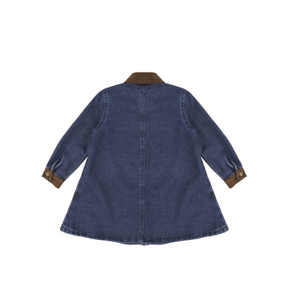 CORDUROY COLLAR DRESS