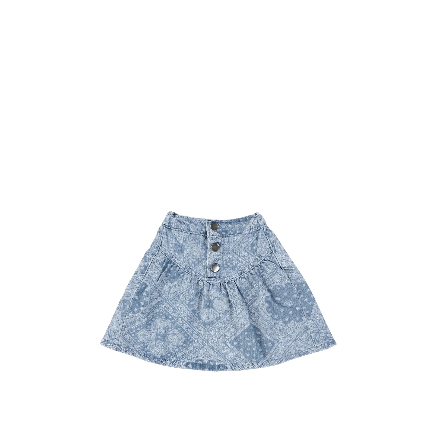 DENIM PAISLEY SKIRT