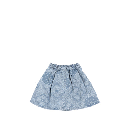 DENIM PAISLEY SKIRT