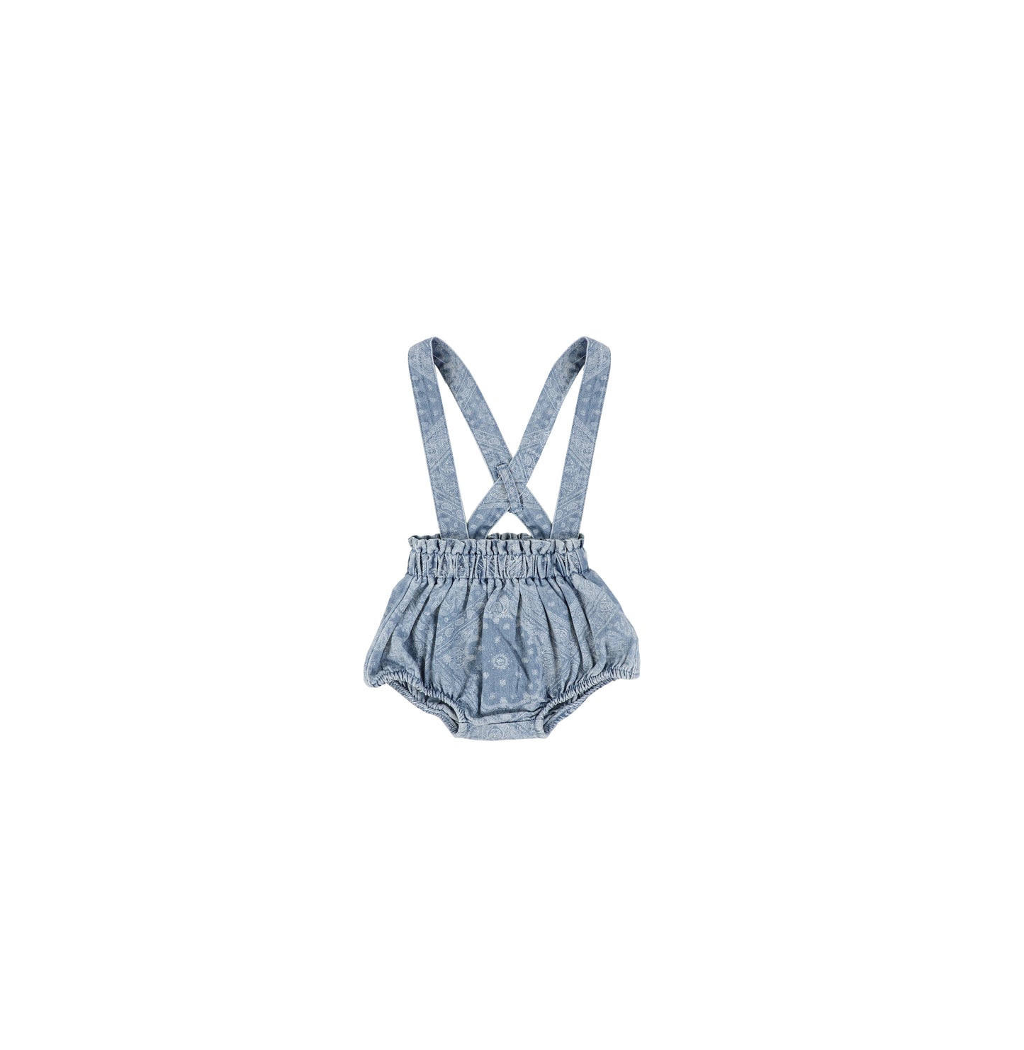 DENIM PAISLEY SUSPENDER BLOOMER