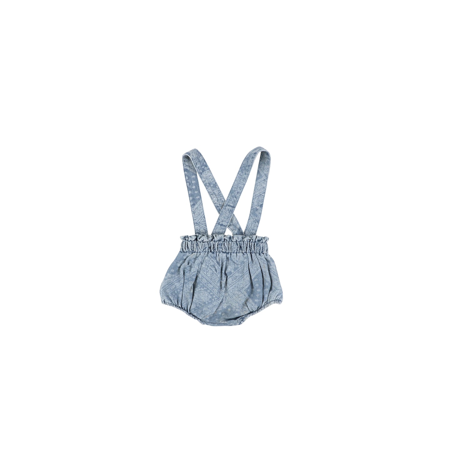 DENIM PAISLEY SUSPENDER BLOOMER