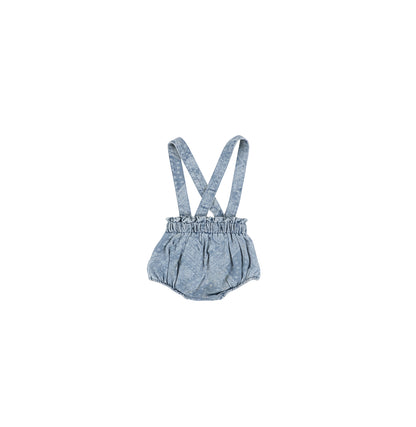 DENIM PAISLEY SUSPENDER BLOOMER