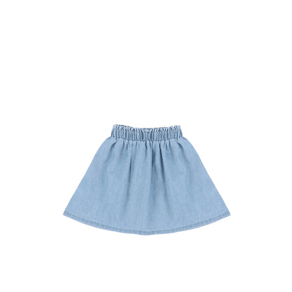 DENIM PAPERBAG WAIST SKIRT