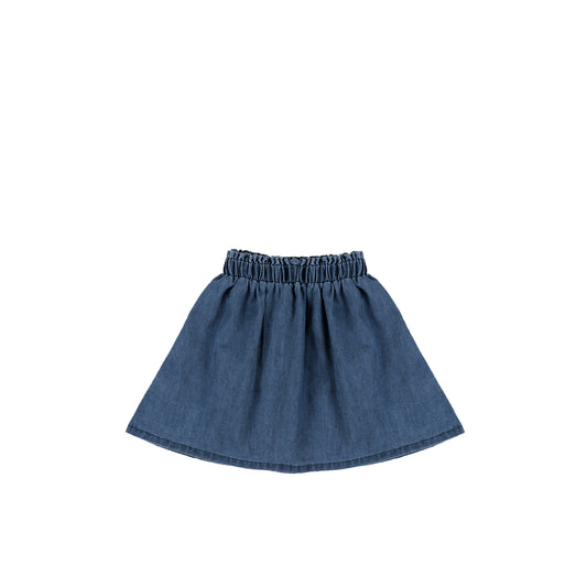 DENIM PAPERBAG WAIST SKIRT