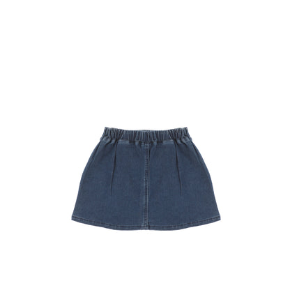 DENIM PLEATED SKIRT