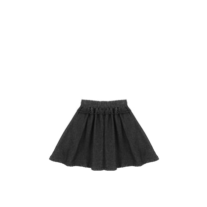 DENIM RUFFLE SKIRT