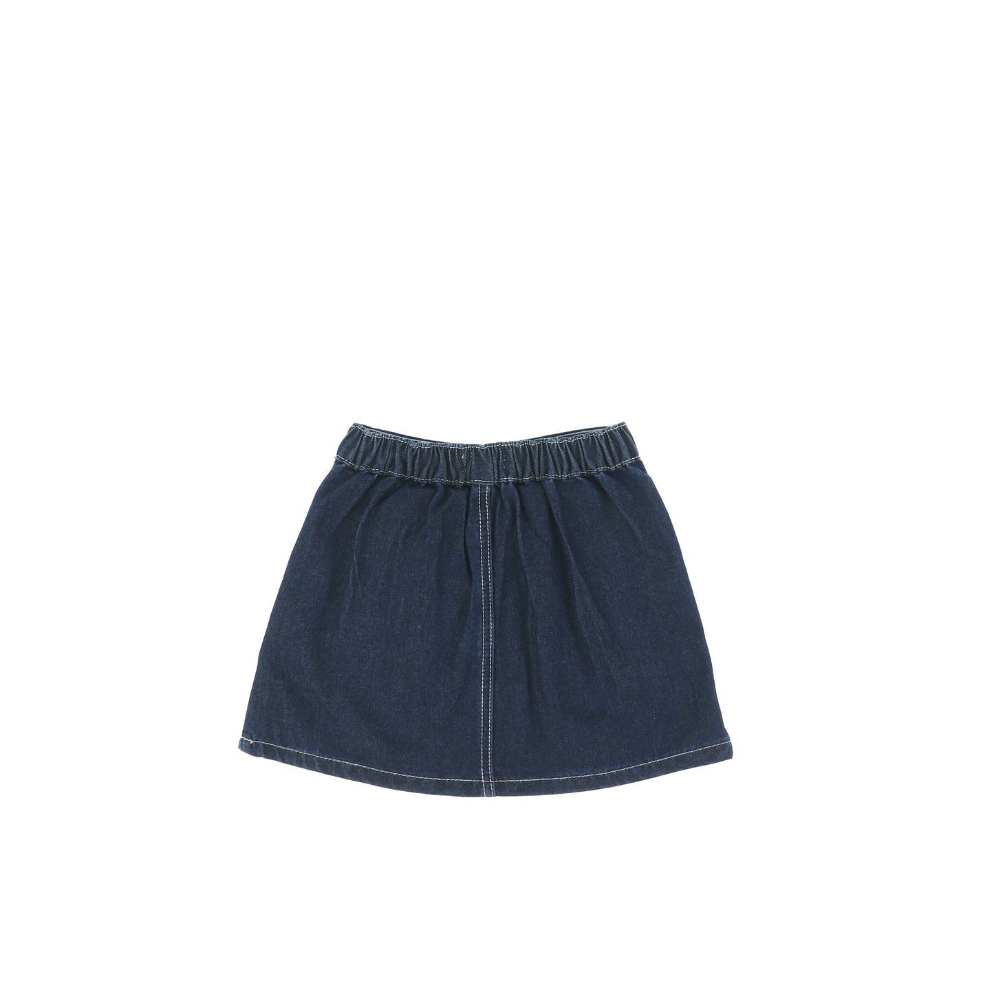 DENIM STITCHED BUTTON SKIRT