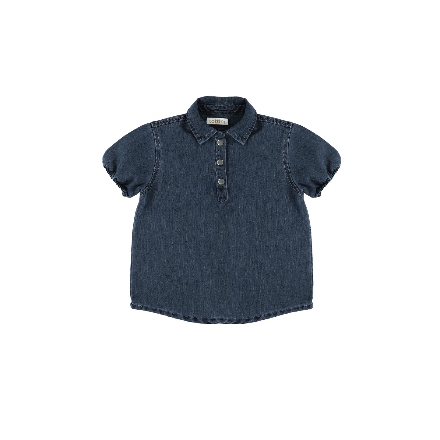 SHORT SLEEVES DENIM STITCHED SHIRT