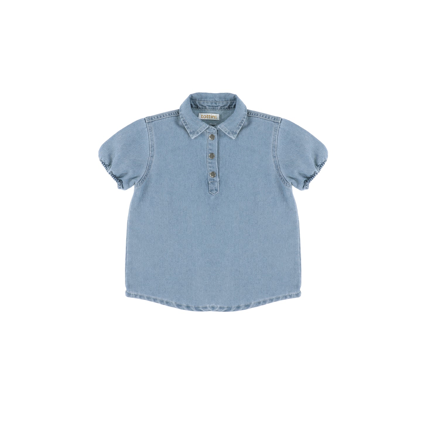 SHORT SLEEVES DENIM STITCHED SHIRT