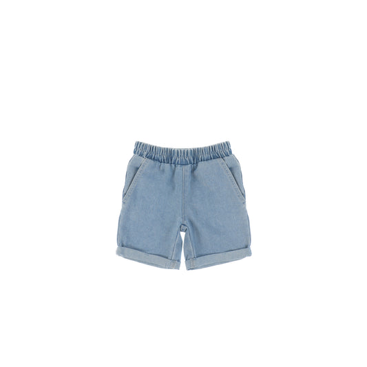 DENIM STITCHED SHORTS