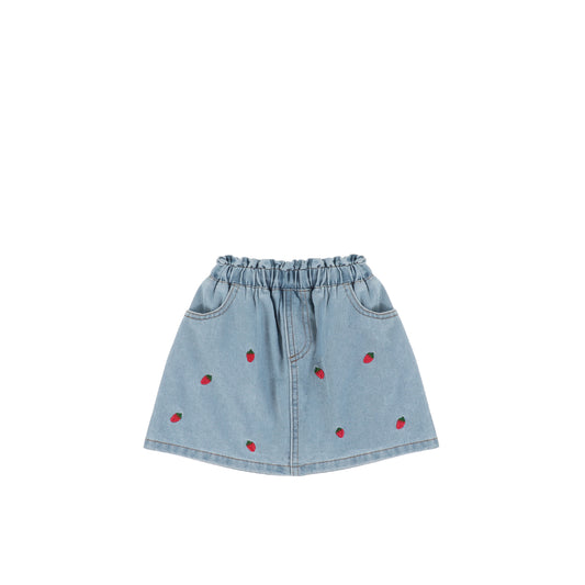 DENIM STRAWBERRY SKIRT