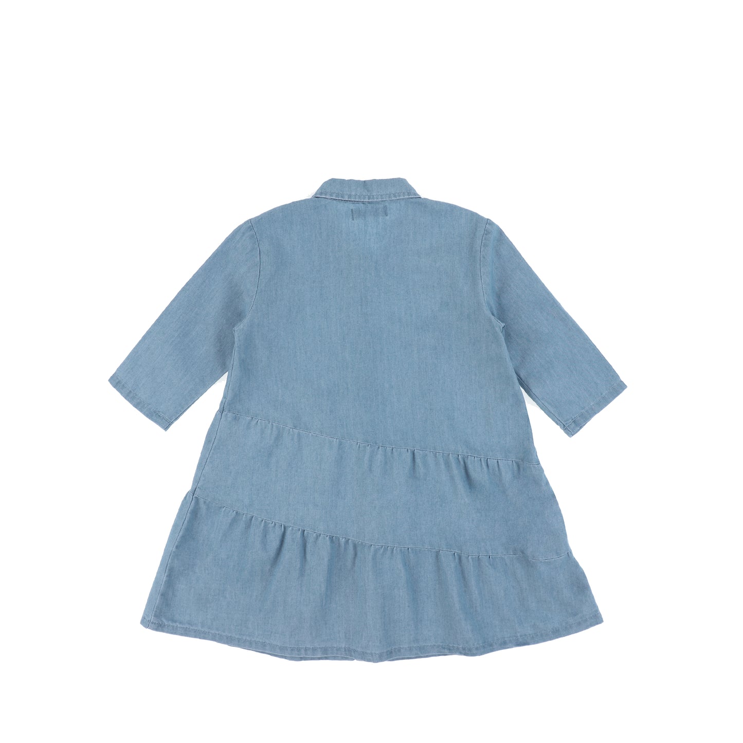 denim tiered dress Tottini – 3/4 SLEEVES DENIM TIERED DRESS