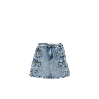 DENIM WASH POCKET SKIRT