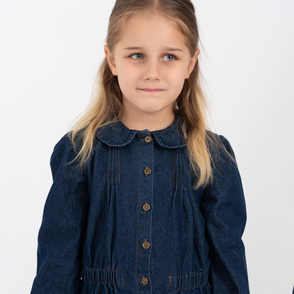 DENIM PEPLUM TOP