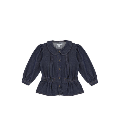 DENIM PEPLUM TOP