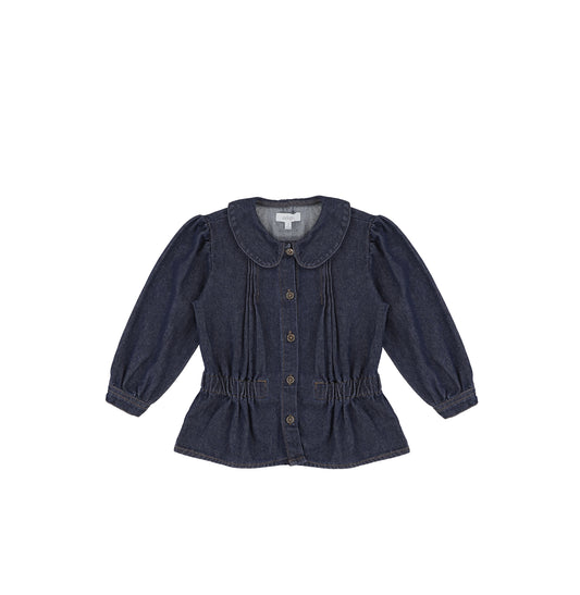 DENIM PEPLUM TOP