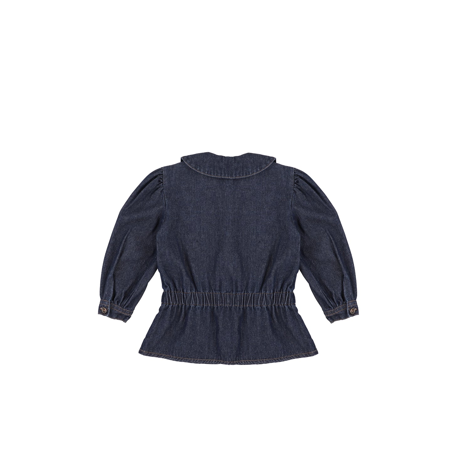 DENIM PEPLUM TOP