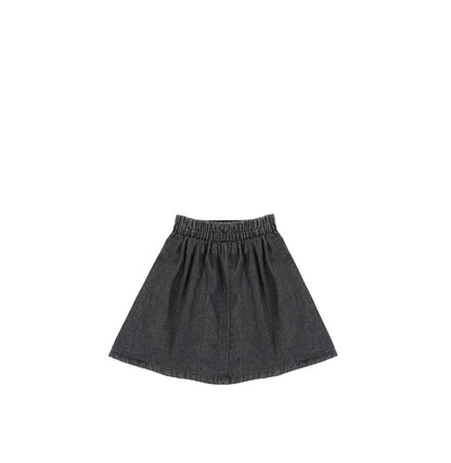 DENIM PLEATED SKIRT