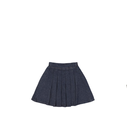 DENIM PLEATED SKIRT