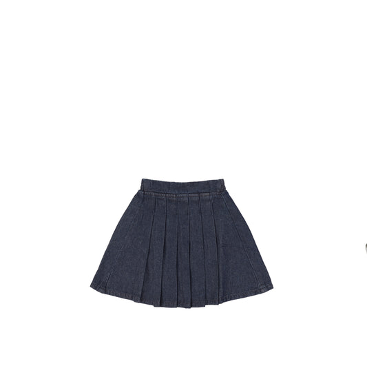 DENIM PLEATED SKIRT