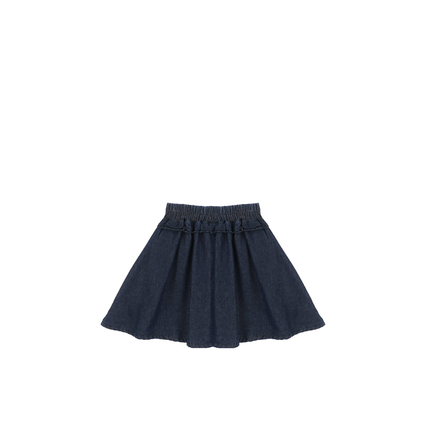 DENIM RUFFLE SKIRT