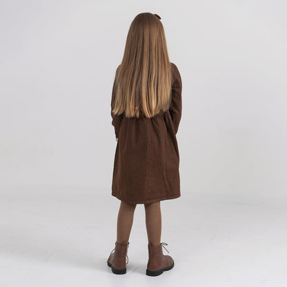 DENIM SEAM COLLAR DRESS