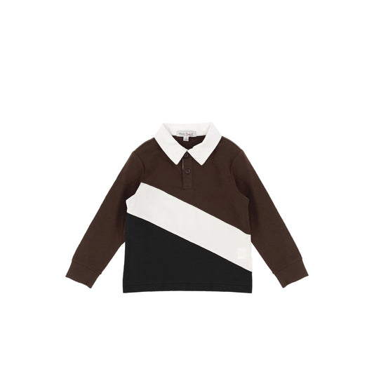 DIAGONAL COLORBLOCK POLO