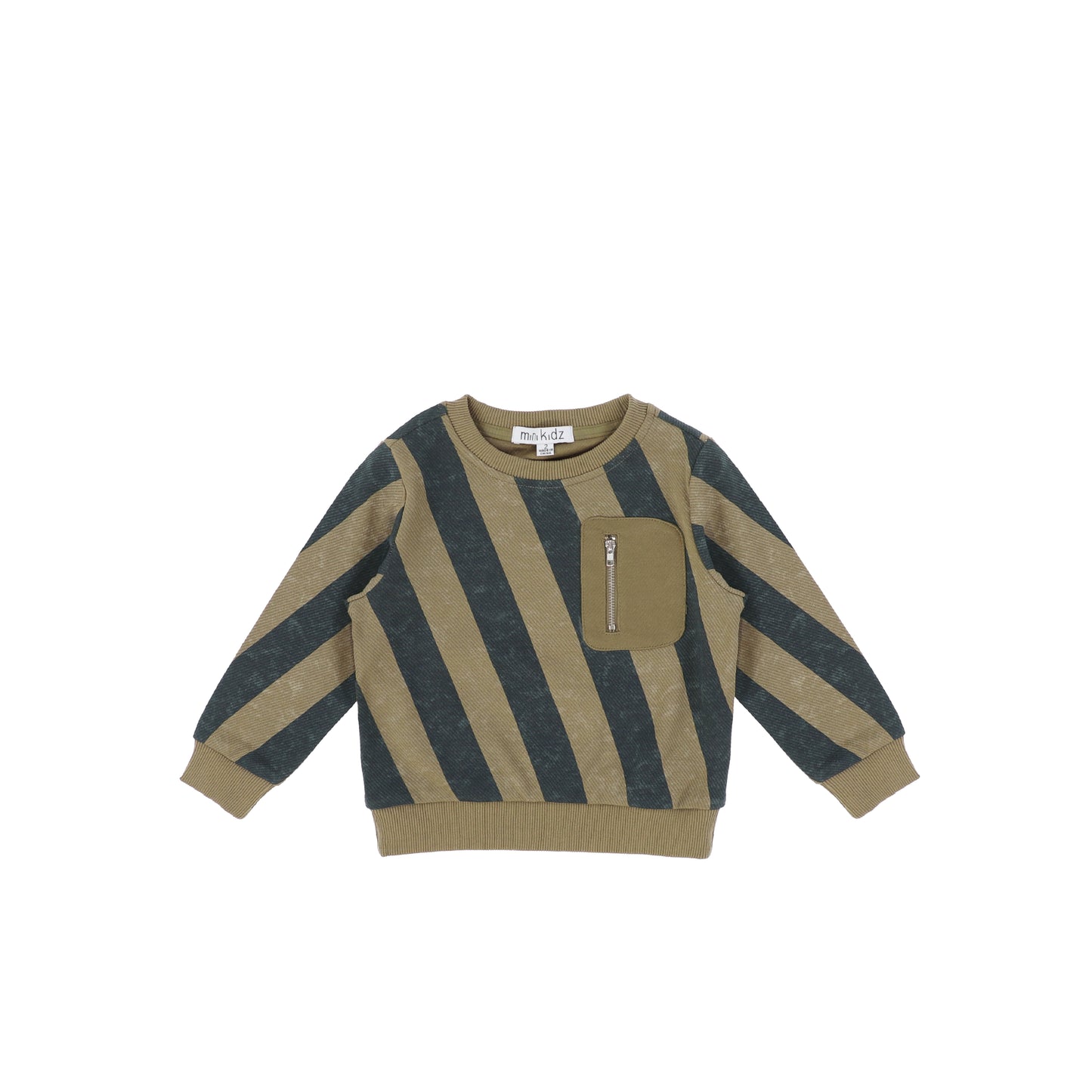 DIAGONAL STRIPE SWEATSHIRT