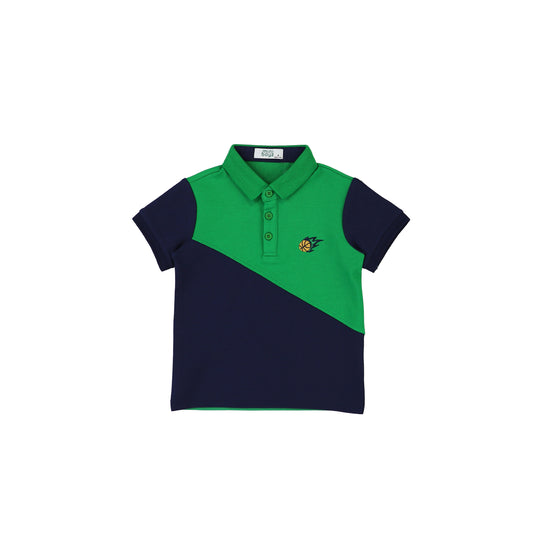 DIAGONAL COLORBLOCK POLO