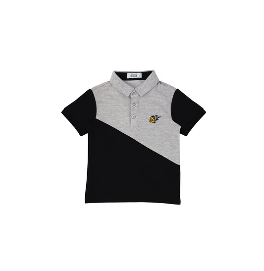 DIAGONAL COLORBLOCK POLO