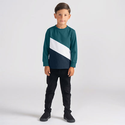 DIAGONAL COLORBLOCK TSHIRT