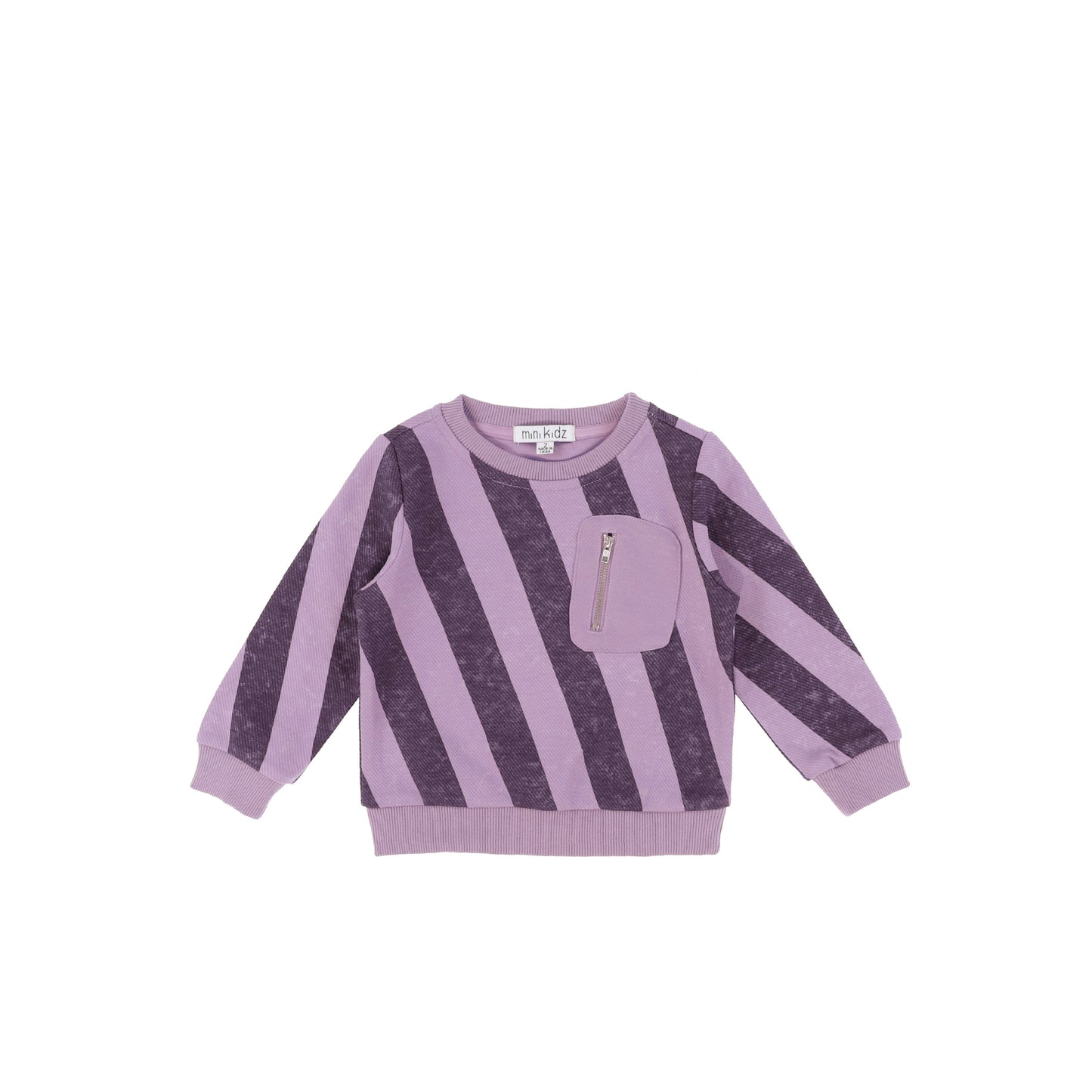 DIAGONAL STRIPE SWEATSHIRT