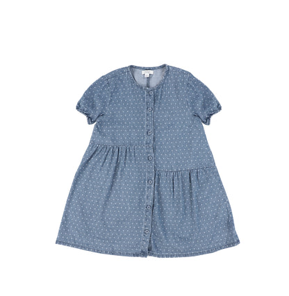 SHORT SLEEVES DIAMOND SEAM DRESS