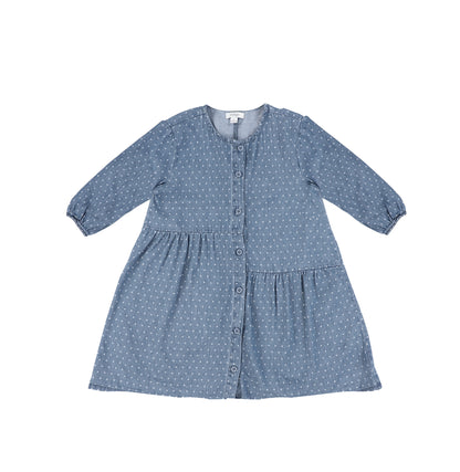 3/4 SLEEVES DIAMOND SEAM DRESS