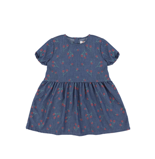 SHORT SLEEVES RASPBERRY DRESS